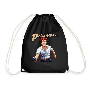 Petanque Man - Drawstring Bag - black - Front