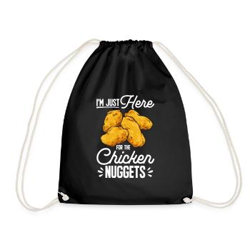 Chicken Nugget Lover Chicken Nuggets - Drawstring Bag - black - Front