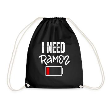 J’ai besoin de ramen Japon Funny Noodle Ramen - Sac de sport léger - noir - Devant