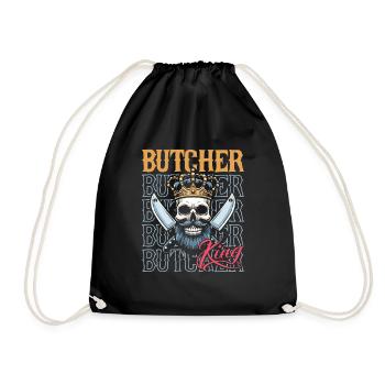 Boucher, boucher, boucher, crâne - Sac de sport léger - noir - Devant