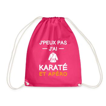 je peux pas j'ai karaté apéro karatéka - Sac de sport léger - fuchsia - Devant