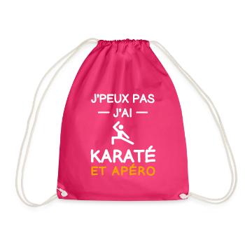 je peux pas j'ai karaté apéro karatéka - Sac de sport léger - fuchsia - Devant