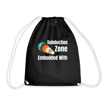 Subduktionszone Eingebettet In Funny Seismologist - Turnbeutel - Schwarz - Vorne