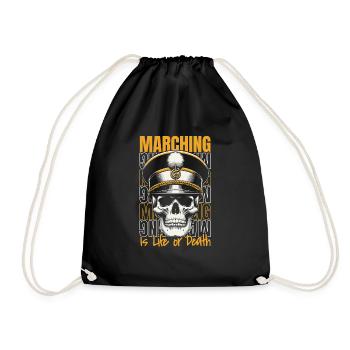 Fan Driving Procession Spielmannszug Skull - Drawstring Bag - black - Front