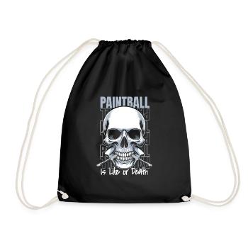 Crâne de paintball - Sac de sport léger - noir - Devant