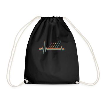 Clarinette Clarinettiste Ekg Heartbeat - Sac de sport léger - noir - Devant