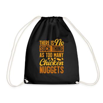 Chicken Nugget Lover Chicken Nuggets - Drawstring Bag - black - Front