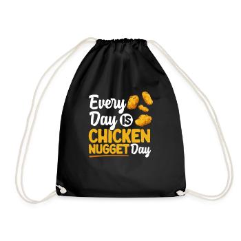 Chicken Nugget Lover Chicken Nuggets - Drawstring Bag - black - Front