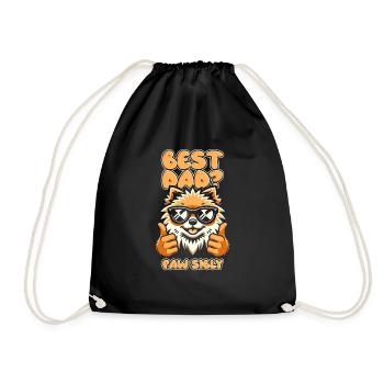 Pomeranian Vater Best Dad Pawsibly - Turnbeutel - Schwarz - Vorne