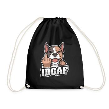 American Bully Idgaf - Turnbeutel - Schwarz - Vorne