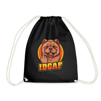 Chow Chow Idgaf - Turnbeutel - Schwarz - Vorne