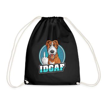 Irischer Wolfshund Idgaf - Turnbeutel - Schwarz - Vorne