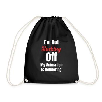 Je ne lâche pas mes animations - Sac de sport léger - noir - Devant