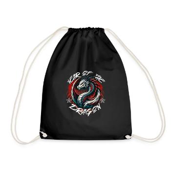 Year of the Dragon 2024 - Chinese Zodiac - Drawstring Bag - black - Front