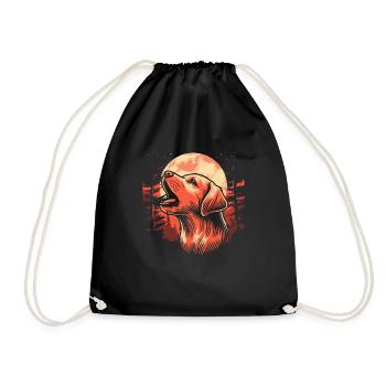 Hurlement de la lune du Labrador - Sac de sport léger - noir - Devant