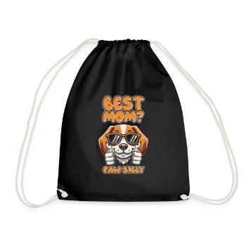 Beagle Mutter Meilleure maman Pawsibly - Sac de sport léger - noir - Devant