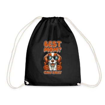 Brittany Spaniel Mutter Meilleure Maman Pawsibly - Sac de sport léger - noir - Devant