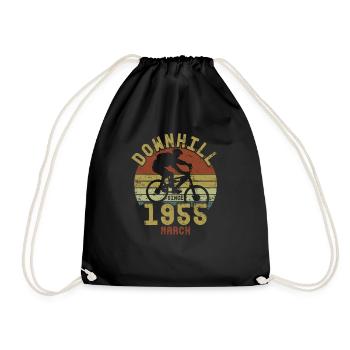 Birthday Downhill Bike Bike March 1955 - Drawstring Bag - black - Front
