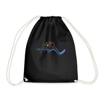 My Bike Emotions Gift Man or Woman Cyclist - Drawstring Bag - black - Front