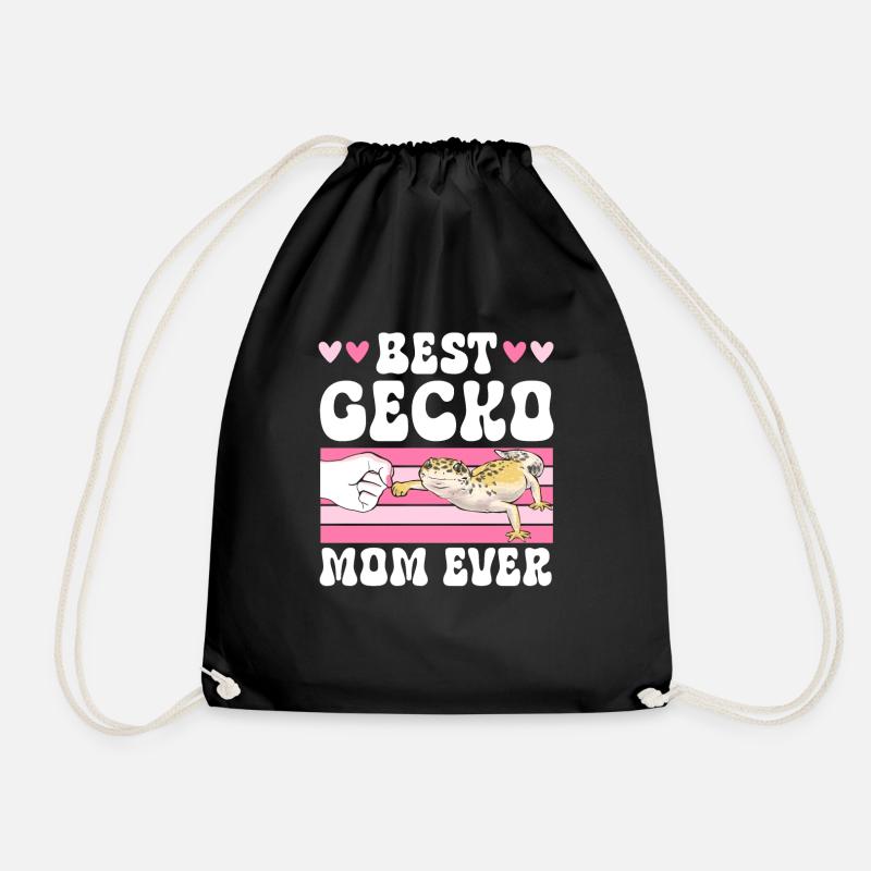 Gecko léopard Reptile Gecko de compagnie - Sac de sport léger - noir