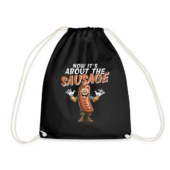 MAINTENANT, IL S’AGIT DE LA SAUCISSE - Sac de sport léger - noir - Devant