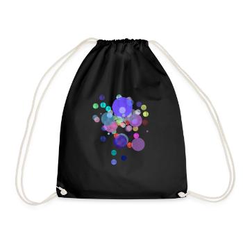 Boules à motifs - Couleurs de l’espace - Sac de sport léger - noir - Devant