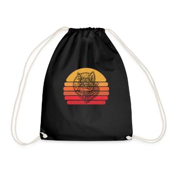 Australischer Rinderhund Moon Phases - Turnbeutel - Schwarz - Vorne