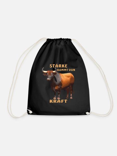 BULLE STÄRKE KOMMT VON KRAFT - Turnbeutel - Schwarz