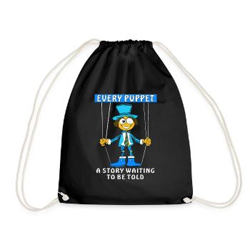 EVERY PUPPET A STORY WAITING TO BE TOLD - Drawstring Bag - black - Front