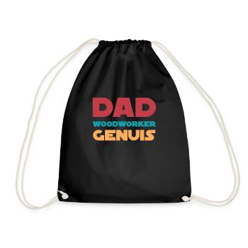 Never Better, Funny Craftsman, Contractor, - Drawstring Bag - black - Front