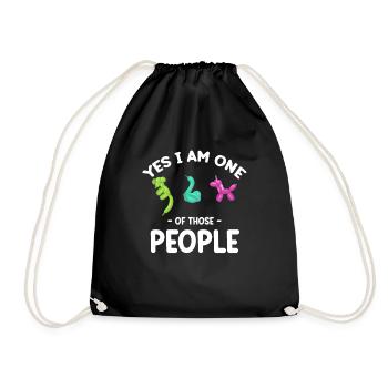 Yes, I'm one of those people - Drawstring Bag - black - Front