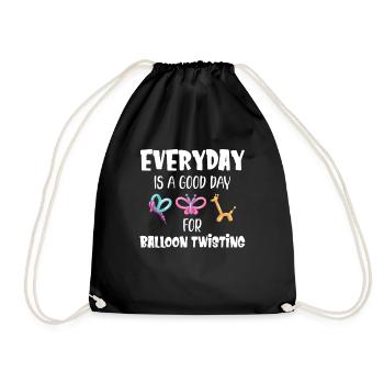 Every day is a good day for - Drawstring Bag - black - Front