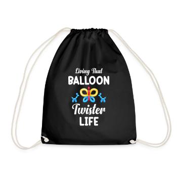 Living That Balloon Twister Life Birthday - Drawstring Bag - black - Front