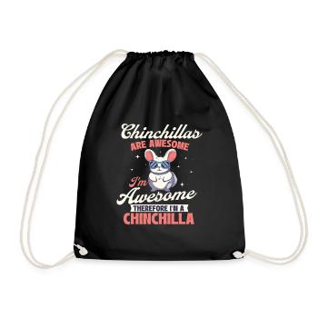 Les chinchillas sont géniaux - Chinchilla Lover - Sac de sport léger - noir - Devant