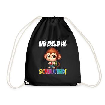School Child 2024 School Enrollment Back to School - Drawstring Bag - black - Front