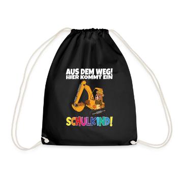 School Child 2024 School Enrollment Back to School - Drawstring Bag - black - Front