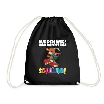 School Child 2024 School Enrollment Back to School - Drawstring Bag - black - Front
