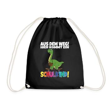 Schulkind 2024 Einschulung Schulanfang - Turnbeutel - Schwarz - Vorne
