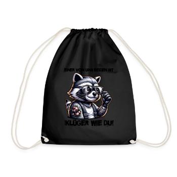 Funny One of us is smarter than you - Drawstring Bag - black - Front