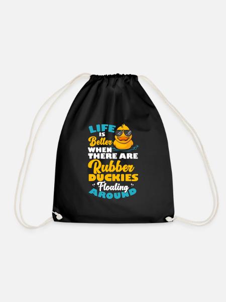 Rubber Duck Rubber Duck - Drawstring Bag - black