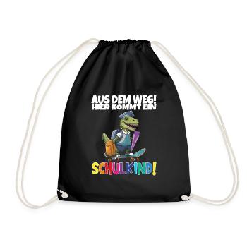 Schulkind 2024 Einschulung Schulanfang - Turnbeutel - Schwarz - Vorne