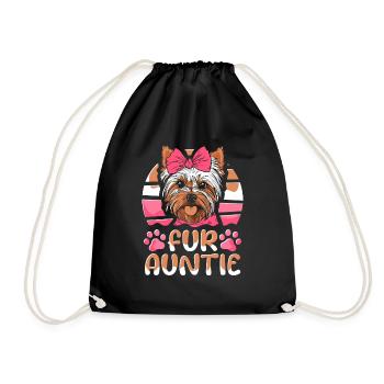 Yorkshire Terrier Chien Tante Pour Tante - Sac de sport léger - noir - Devant