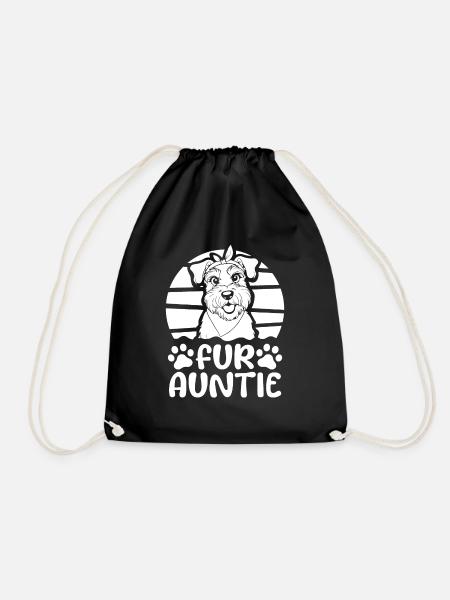 Schnauzer Hund Hundetante Fur Auntie - Turnbeutel - Schwarz