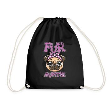 Carlin Chien Chien Tante Pour Tante - Sac de sport léger - noir - Devant
