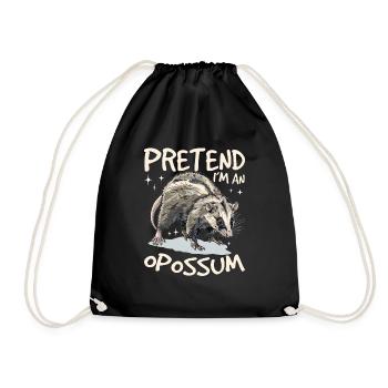 Drôle d’opossum animal faire semblant que je suis un opossum - Sac de sport léger - noir - Devant