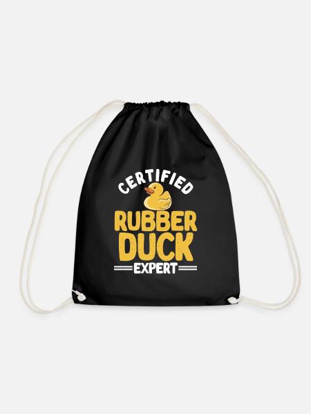 Rubber Duck Rubber Duck - Drawstring Bag - black