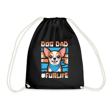 Chihuahua Vater Dog Dad Fur Life - Turnbeutel - Schwarz - Vorne