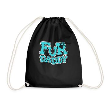 Dog Four-legged Dog Dad For Daddy - Drawstring Bag - black - Front