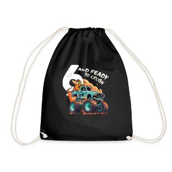 6 ans et prêt à craquer - Garçon de 6 ans - Sac de sport léger - noir - Devant