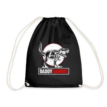 Daddy Saurus T-Rex Dinosaure Hommes Fête des Pères - Sac de sport léger - noir - Devant